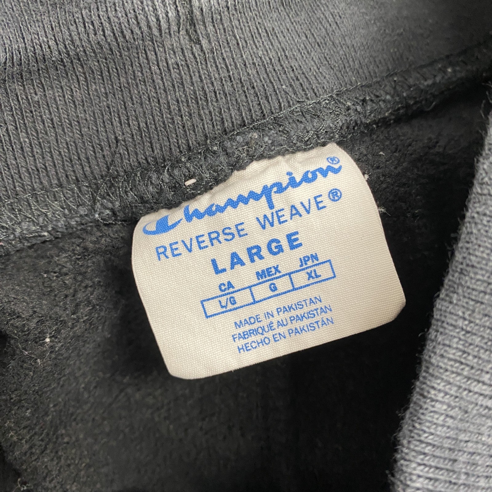 Champion　チャンピオン　リバースウィーブ　スウェットパンツ　ヘビーウエイト　刺繍ロゴ　現行　黒　ブラック　Lサイズ　古着