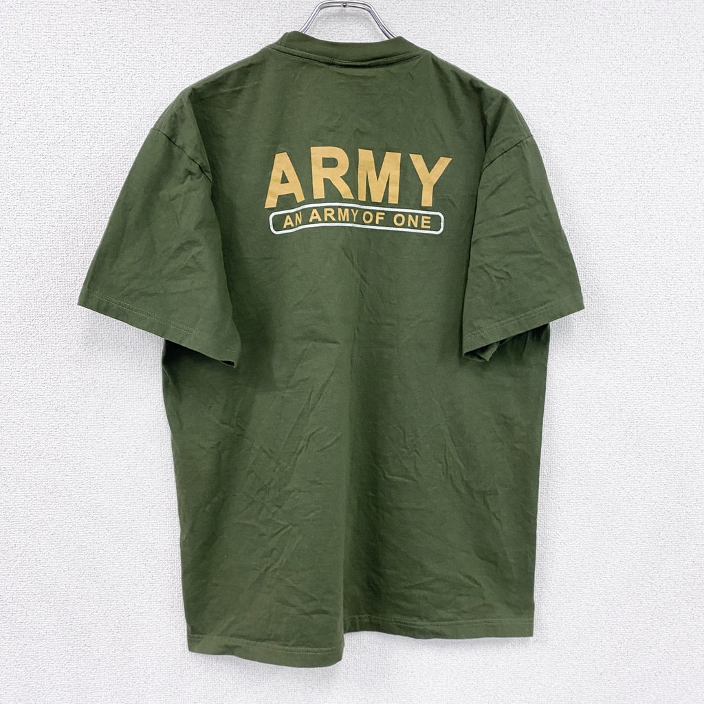 00s　ROCK EAGLE　半袖プリントTシャツ　ヴィンテージ　カーキ　XLサイズ　古着