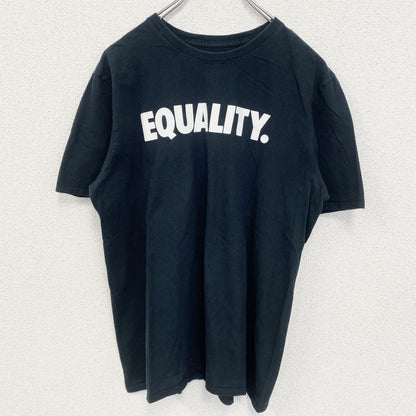 古着 used　NIKE ナイキ　半袖プリントTシャツ　EQUALITY　シンプル　クルーネック　黒　ブラック　レトロ　Mサイズ
