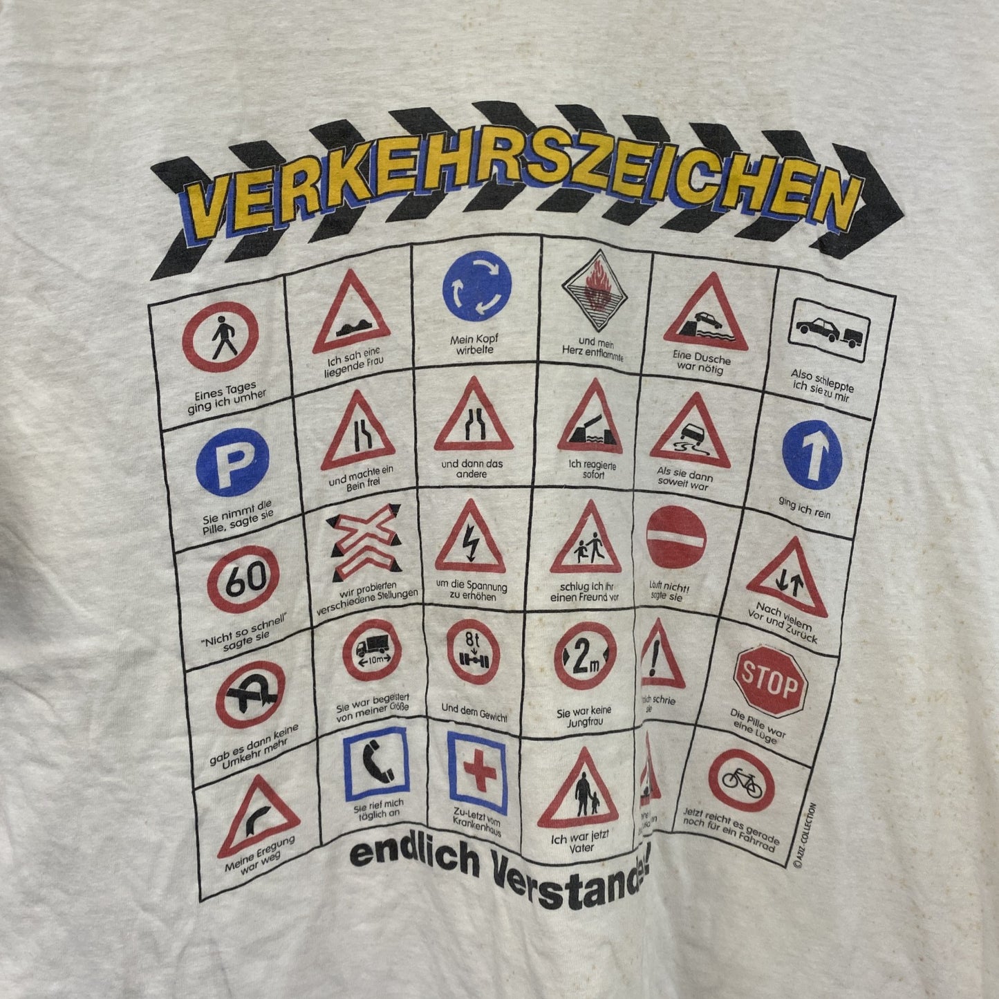 90s　標識　半袖プリントTシャツ　シングルステッチ　ヴィンテージ　白　ホワイト