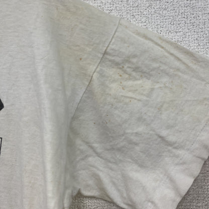 90s　標識　半袖プリントTシャツ　シングルステッチ　ヴィンテージ　白　ホワイト