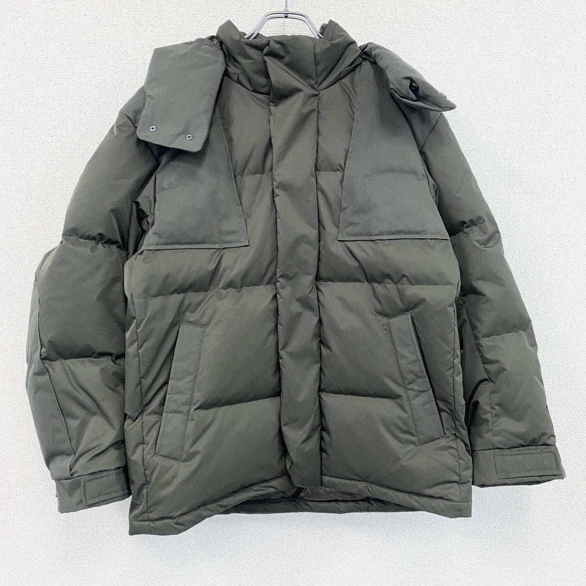 UNIQLO　ユニクロ　＋J　ジルサンダー　ダウンオーバーサイズパーカー　ダウン90%　比翼仕立て　カーキ　Mサイズ　古着