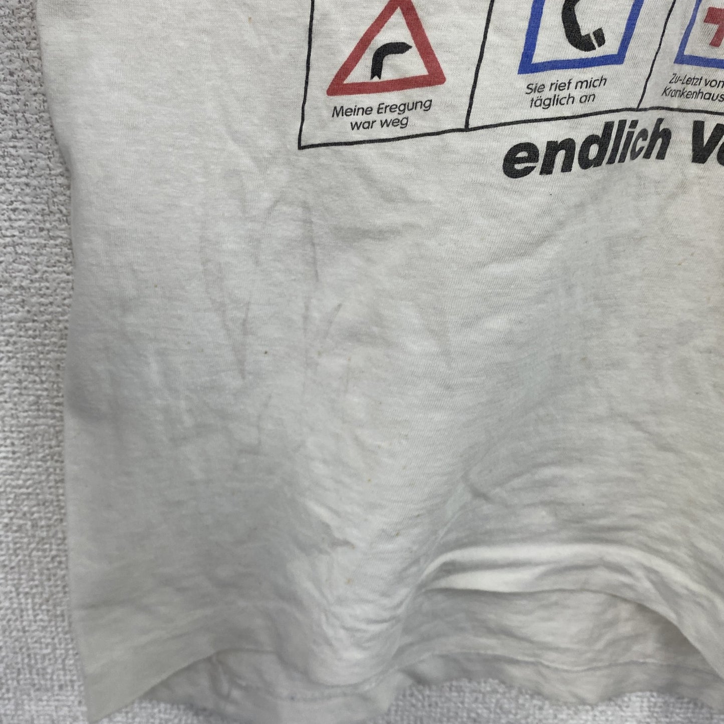 90s　標識　半袖プリントTシャツ　シングルステッチ　ヴィンテージ　白　ホワイト