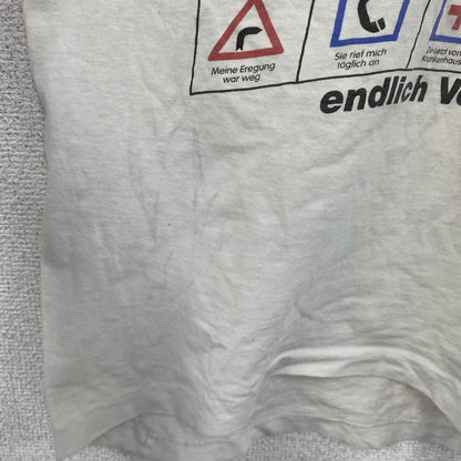 90s　標識　半袖プリントTシャツ　シングルステッチ　ヴィンテージ　白　ホワイト
