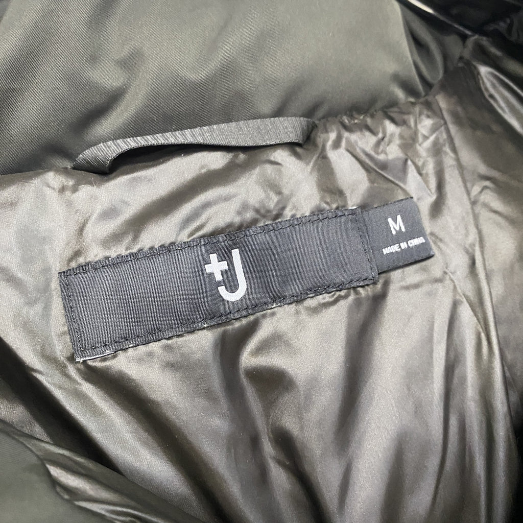 UNIQLO　ユニクロ　＋J　ジルサンダー　ダウンオーバーサイズパーカー　ダウン90%　比翼仕立て　カーキ　Mサイズ　古着