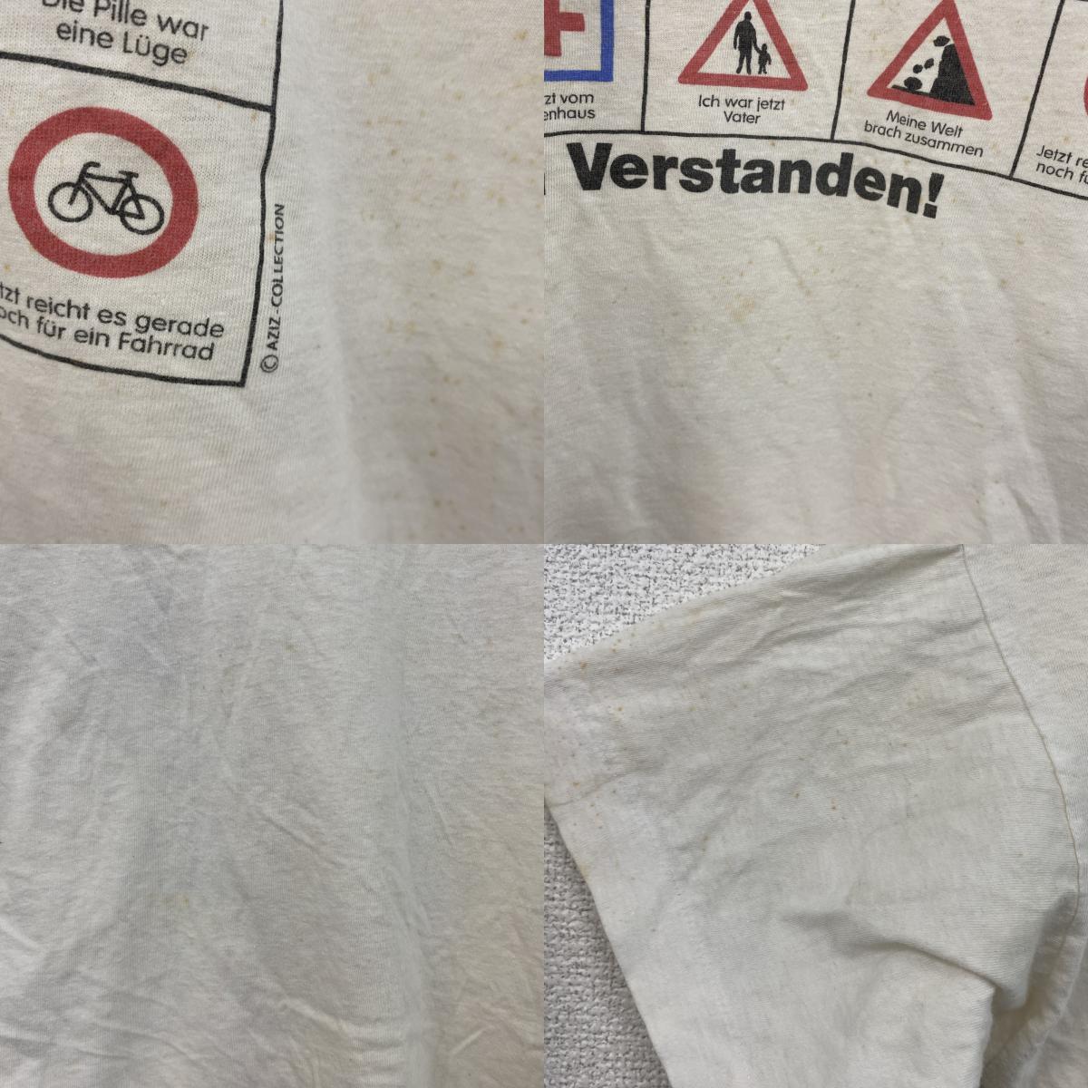 90s　標識　半袖プリントTシャツ　シングルステッチ　ヴィンテージ　白　ホワイト