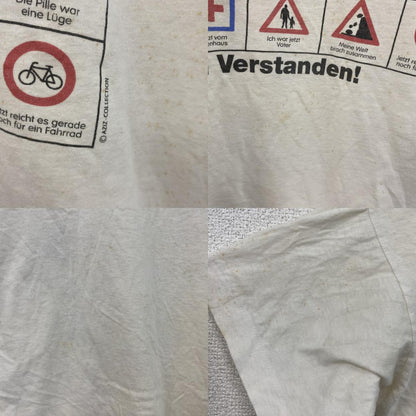 90s　標識　半袖プリントTシャツ　シングルステッチ　ヴィンテージ　白　ホワイト