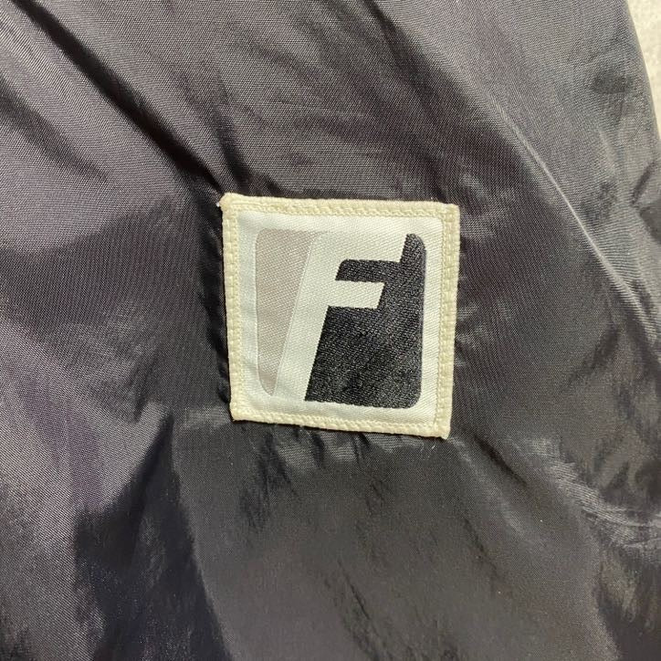 FranklinSports　長袖フルジップナイロンジャケット　ハイネックアウター　黒　ブラック　ストリート　古着