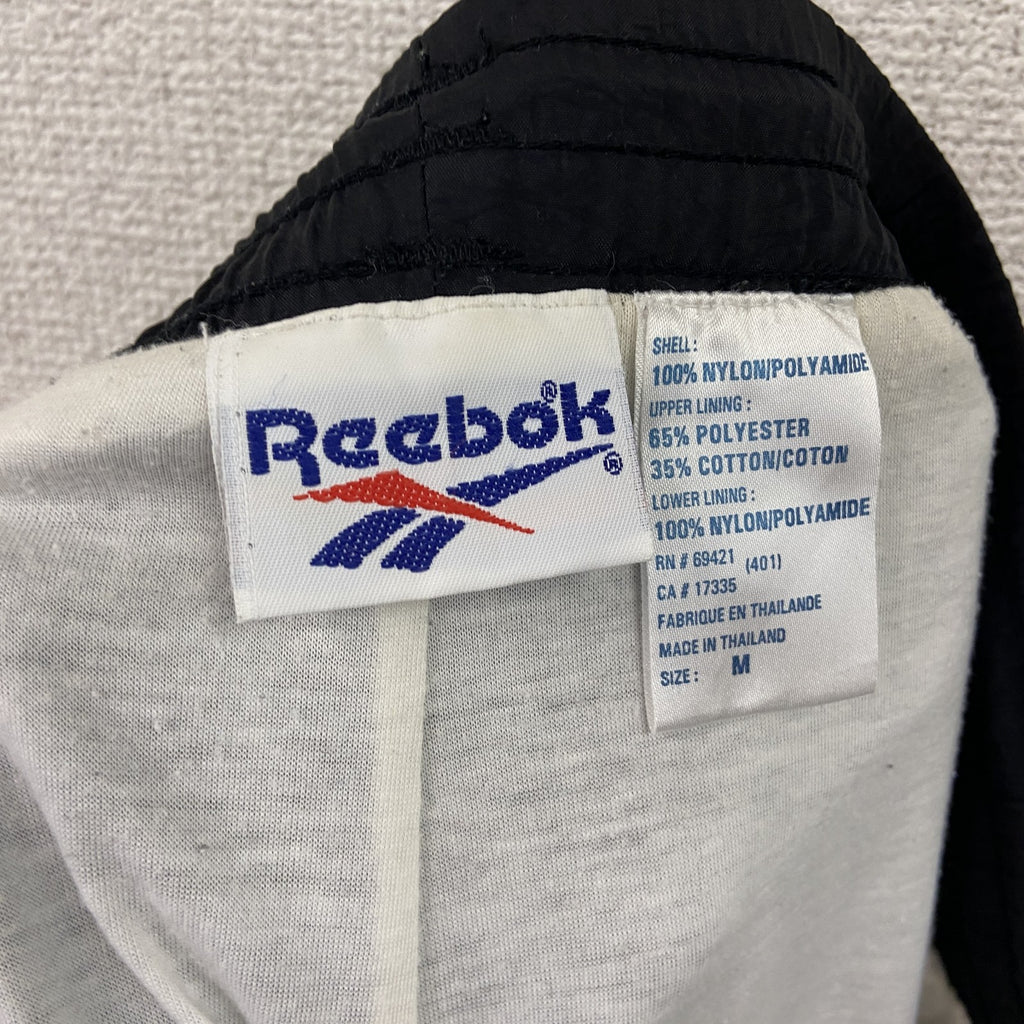 Reebok　リーボック　トラックパンツ/ジャージパンツ　黒　ブラック　Mサイズ メンズ ポリエステル コットン 古着