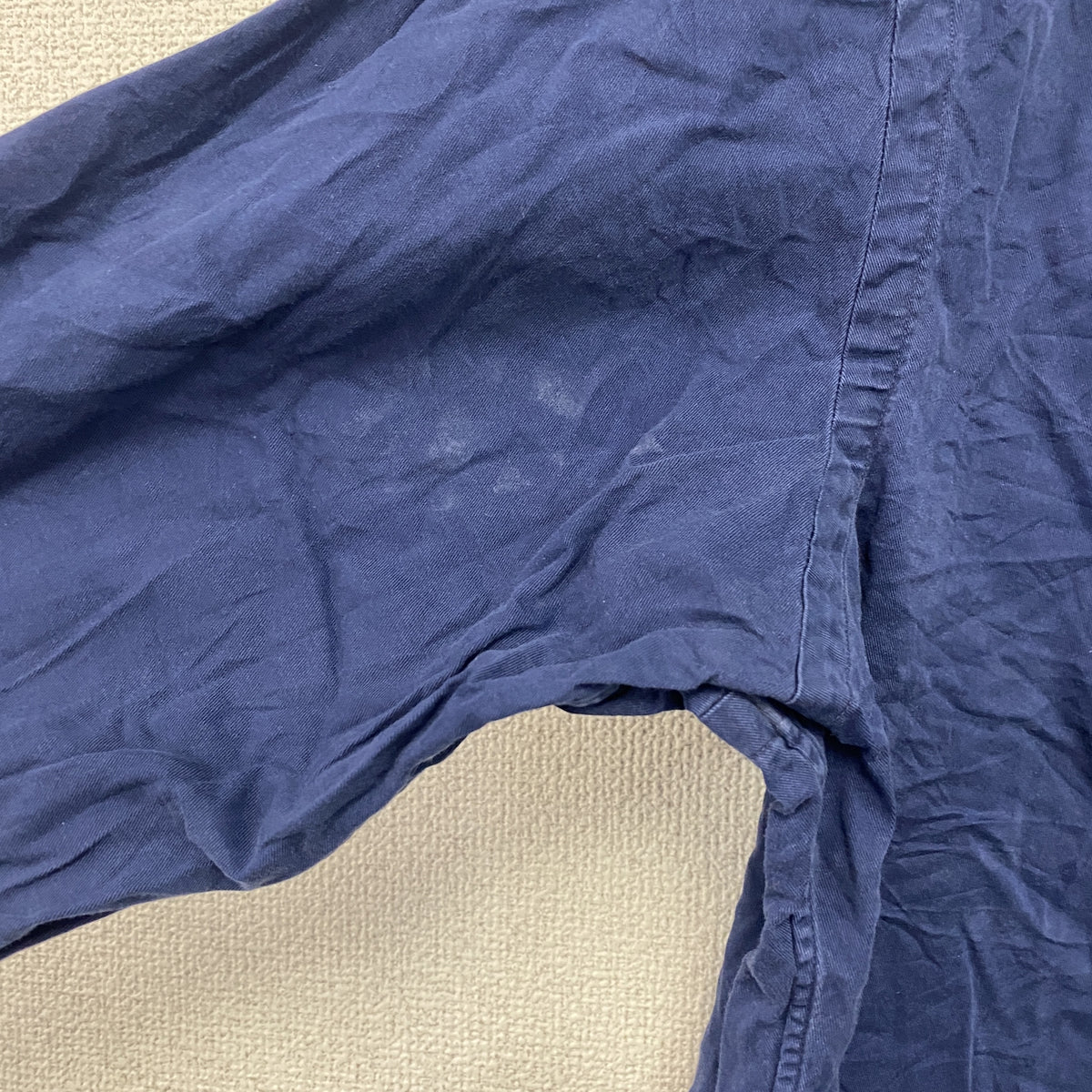Ralph Lauren　ラルフローレン　長袖ボタンダウンシャツ　刺ロゴ　紺　ネイビー　Lサイズ　古着