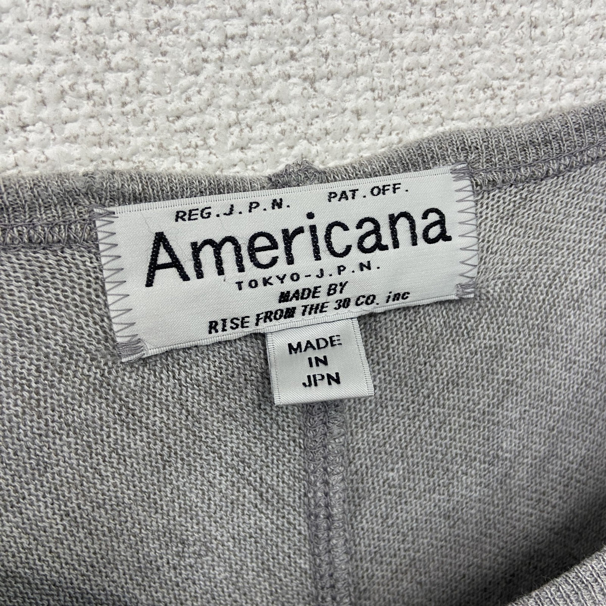 Americana　アメリカーナ　長袖Tシャツ/ロンT　灰色　グレー　古着