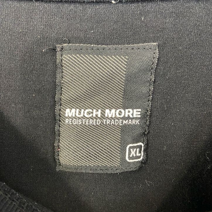 MUSH ＭORE　半袖デザインプリントTシャツ　クルーネック　スカル　個性的　レトロ　黒　ブラック　Mサイズ　古着