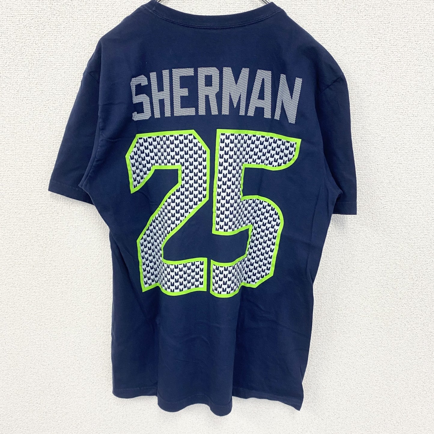 古着 used　NIKE ナイキ　半袖プリントTシャツ　SUPER BOWL　アメフト　シアトルシーホークス　ネイビー　Mサイズ