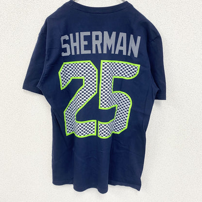 古着 used　NIKE ナイキ　半袖プリントTシャツ　SUPER BOWL　アメフト　シアトルシーホークス　ネイビー　Mサイズ
