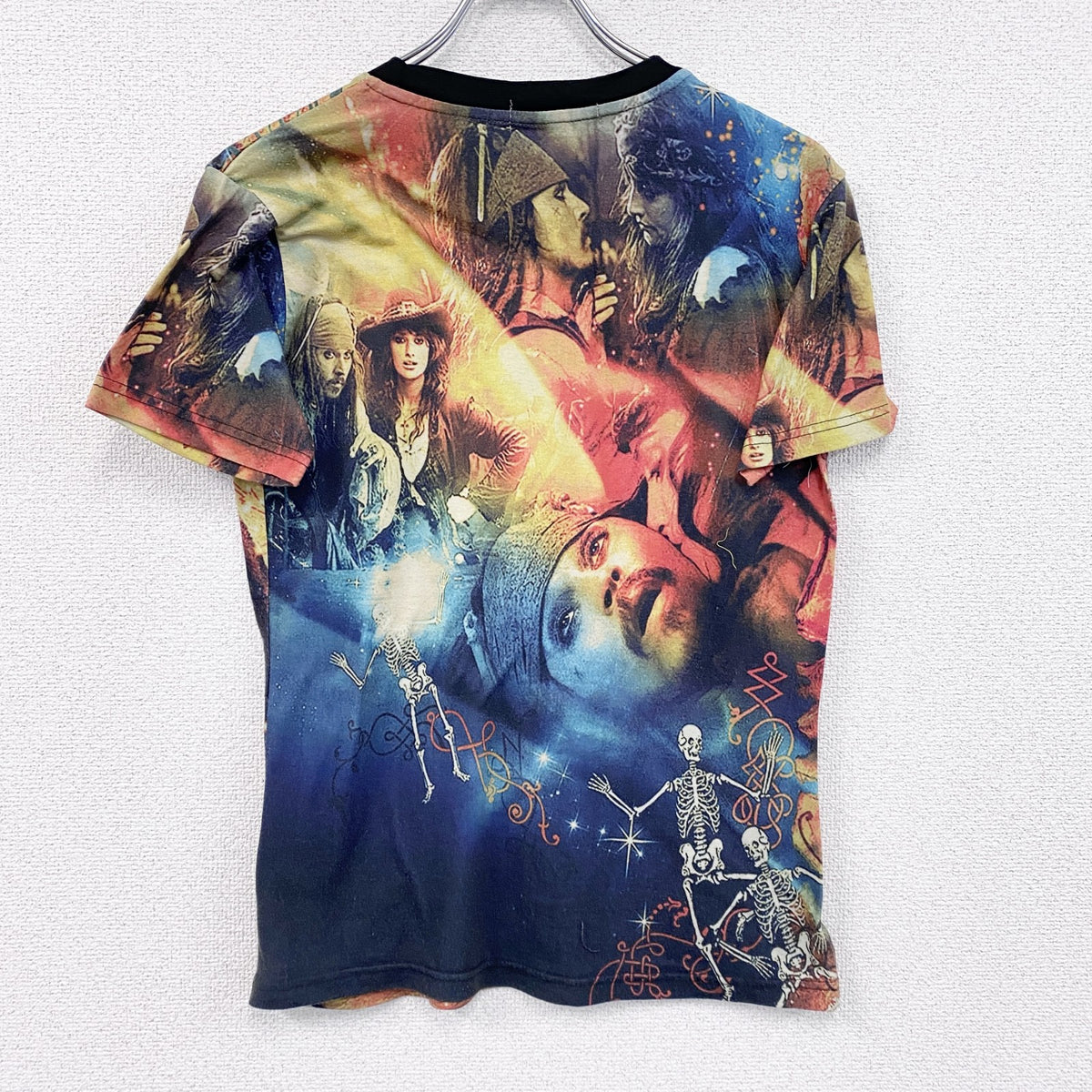 1991NC　パイレーツオブカリビアン　ジョニー・デップ　半袖プリントTシャツ　マルチカラー　Mサイズ　古着