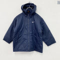 90s　NIKE　ナイキ　中綿ジャケット　スウッシュ　デカロゴ　ヴィンテージ　紺　ネイビー　Lサイズ　古着