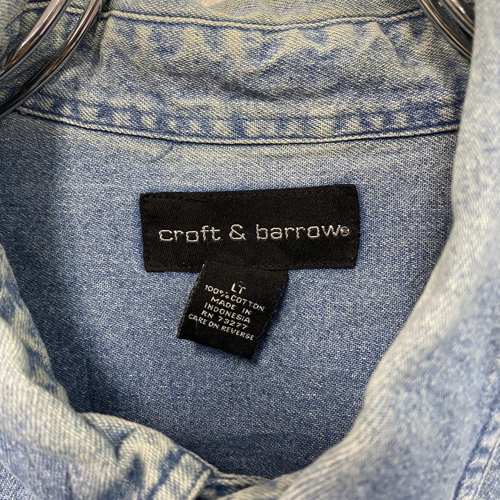 Croft＆Barrow　クラフト＆バロー　長袖ボタンダウンデニムシャツ　インディゴ　Lサイズ　古着