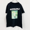 QUONSWORLD　半袖プリントフォトTシャツ　人物T　誰やねん　黒　ブラック　古着