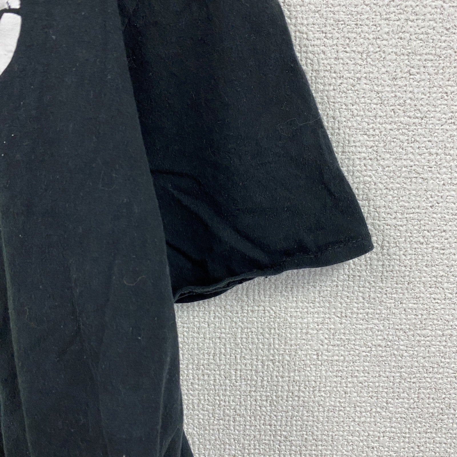 QUONSWORLD　半袖プリントフォトTシャツ　人物T　誰やねん　黒　ブラック　古着