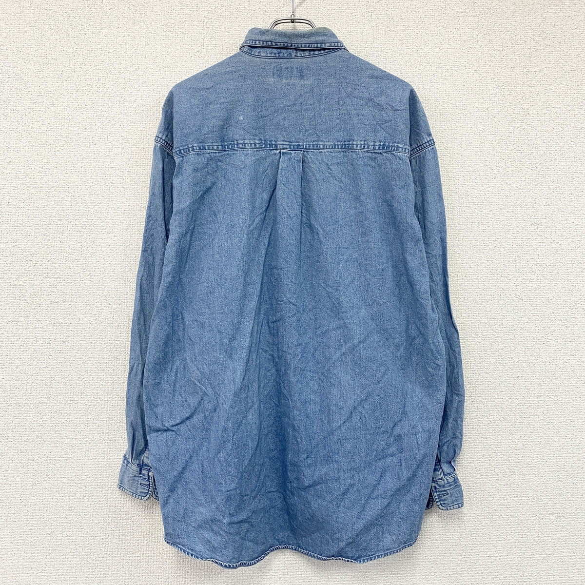 Croft＆Barrow　クラフト＆バロー　長袖ボタンダウンデニムシャツ　インディゴ　Lサイズ　古着