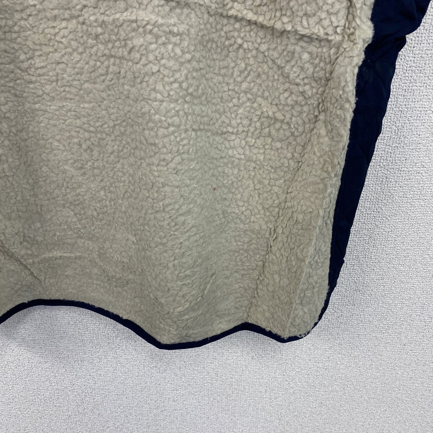 LANDS'END　ランズエンド　フルジップフリースベスト　ベージュ　XLサイズ