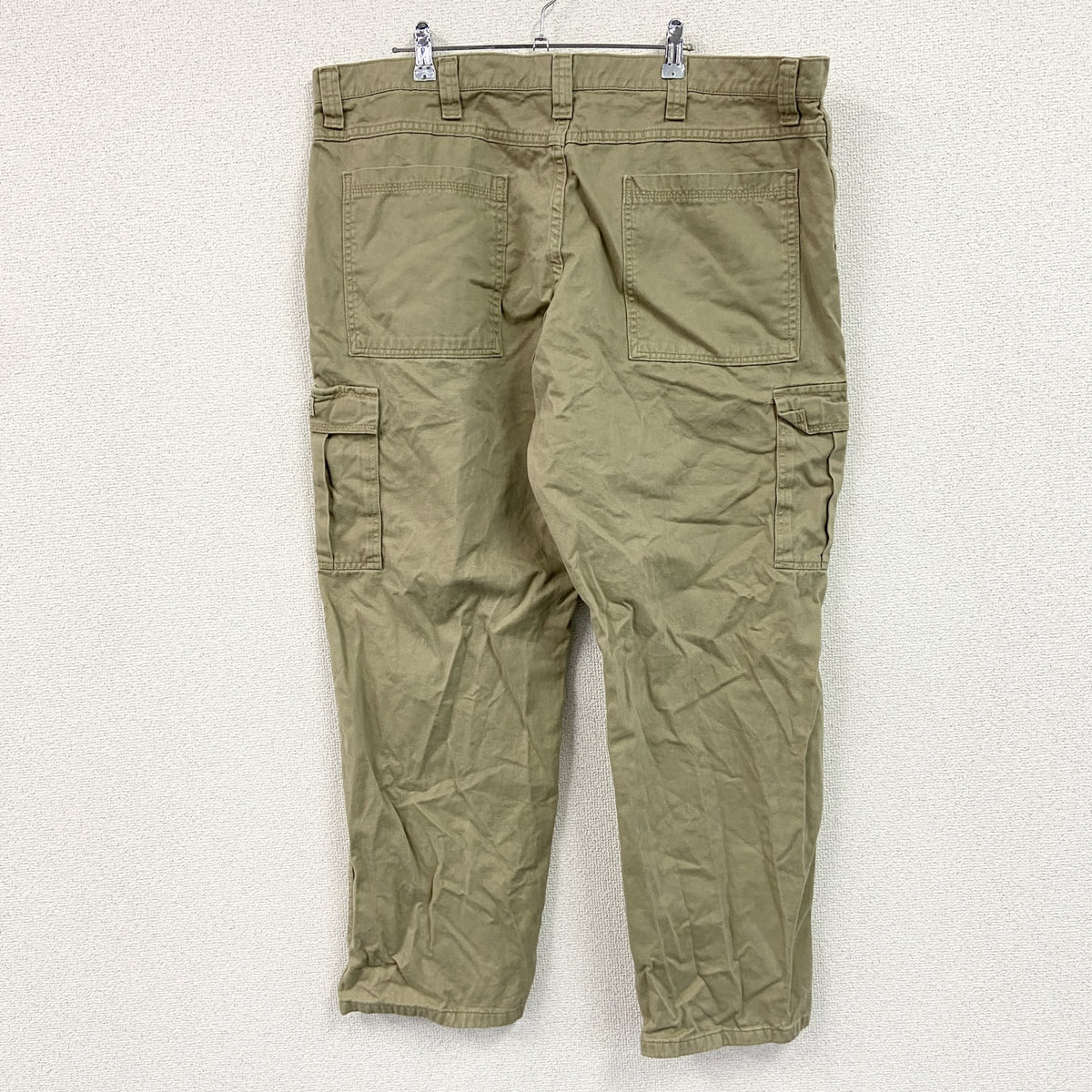 Wrangler　ラングラー　カーゴパンツ　ワークパンツ　ジップフライ　ベージュ　W40サイズ ミリタリーパンツ メンズ コットン 古着