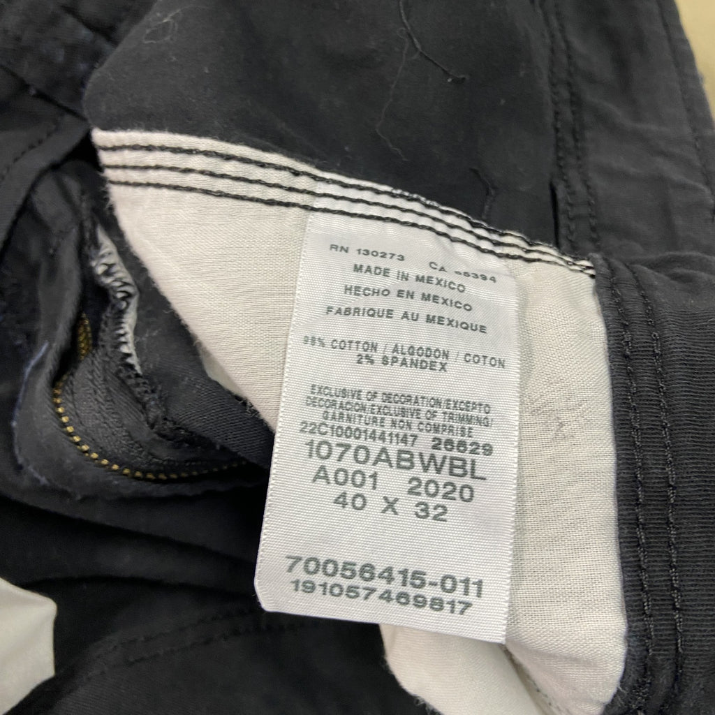 Wrangler　ラングラー　カーゴパンツ　ワークパンツ　ジップフライ　黒　ブラック　W40サイズ ミリタリーパンツ メンズ コットン 古着