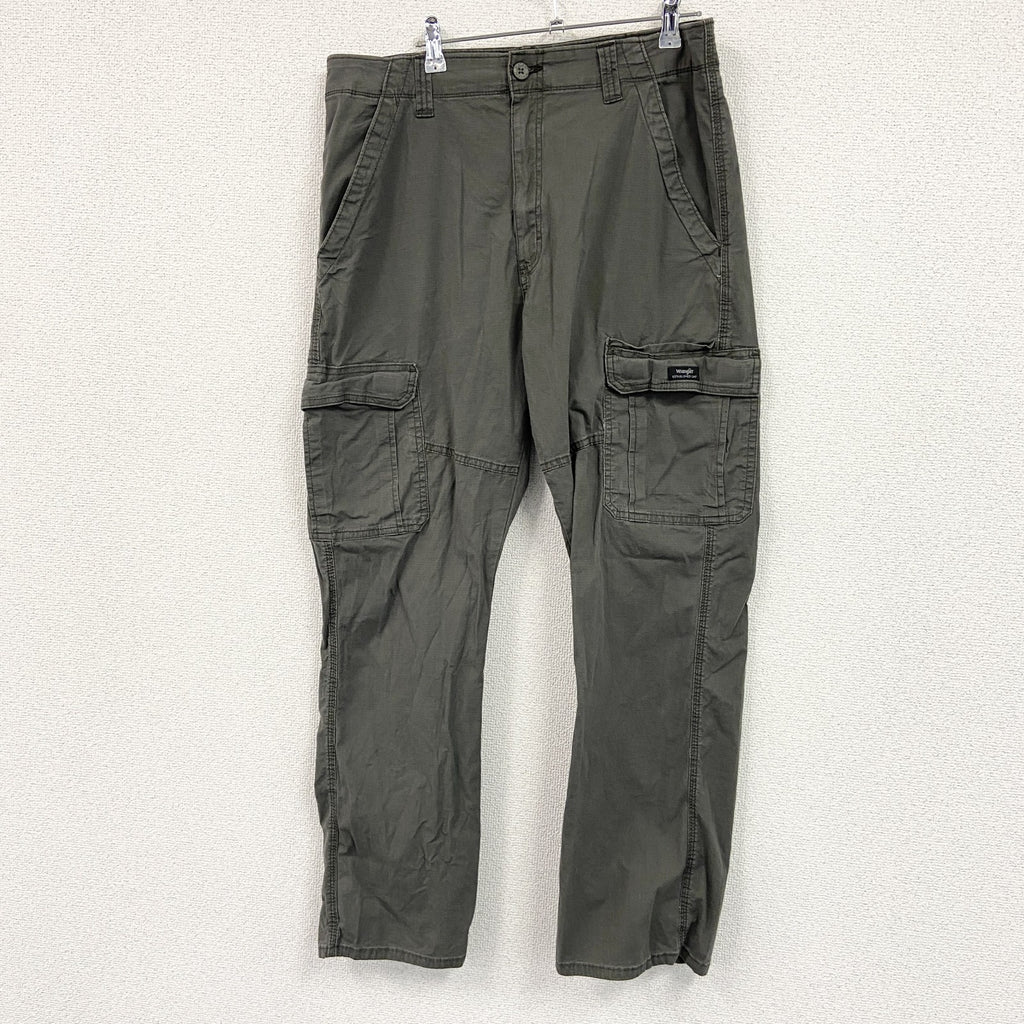 Wrangler　ラングラー　カーゴパンツ　ワークパンツ　ジップフライ　黒　ブラック　W32サイズ ミリタリーパンツ メンズ コットン 古着