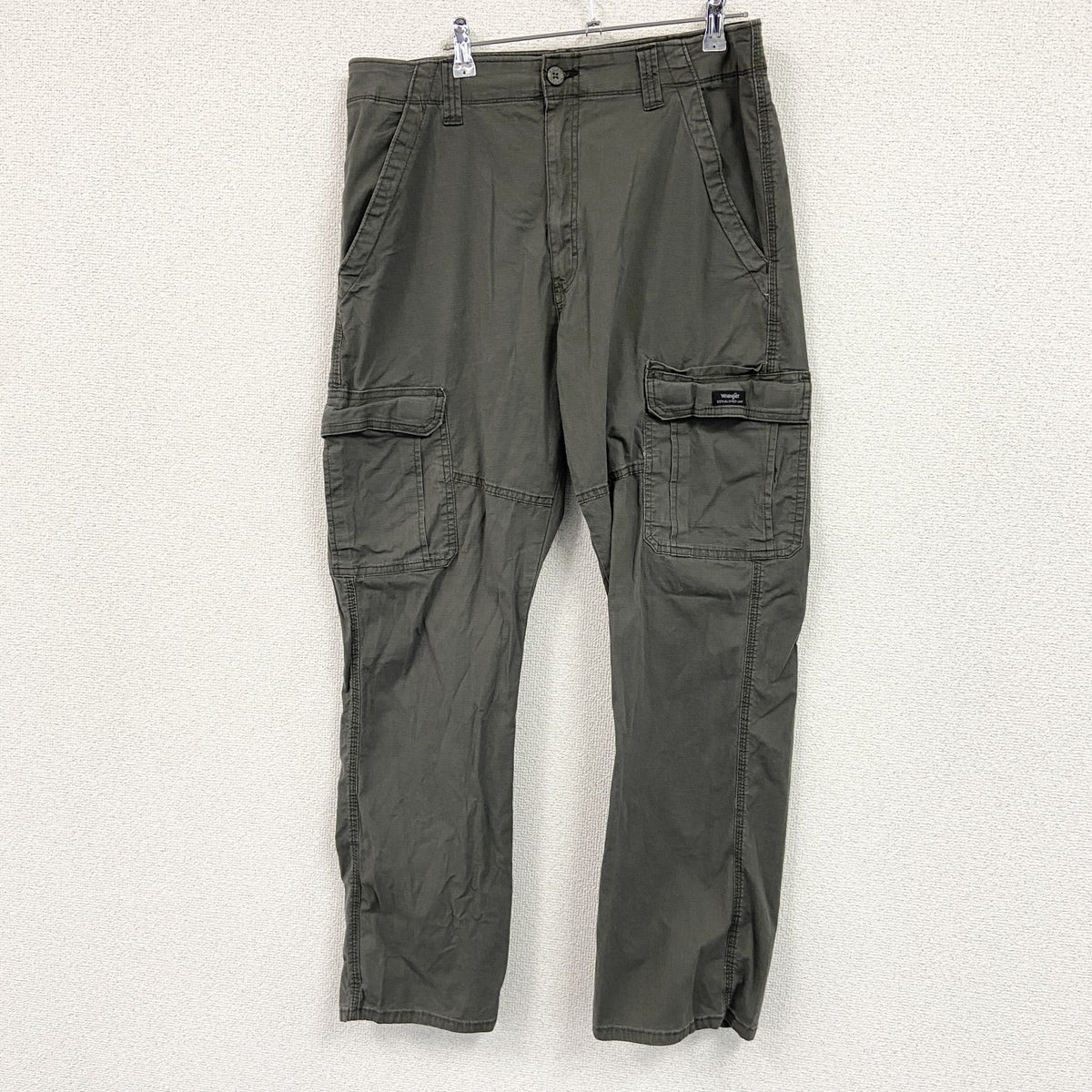 Wrangler　ラングラー　カーゴパンツ　ワークパンツ　ジップフライ　黒　ブラック　W32サイズ ミリタリーパンツ メンズ コットン 古着