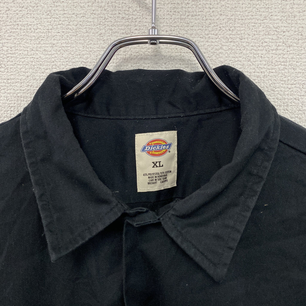 Dickies　ディッキーズ　長袖ワークシャツ　黒　ブラック　XLサイズ　古着