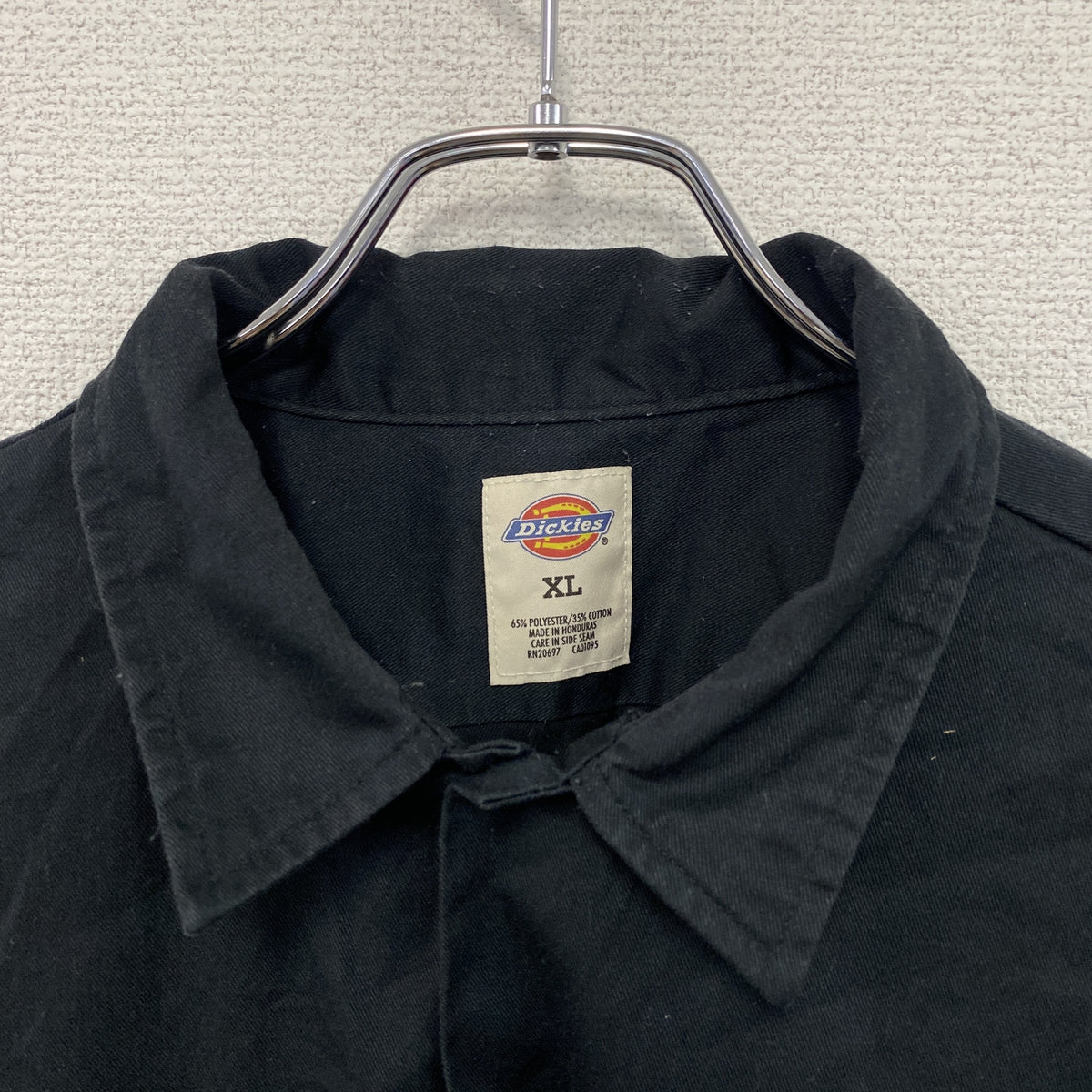 Dickies　ディッキーズ　長袖ワークシャツ　黒　ブラック　XLサイズ　古着