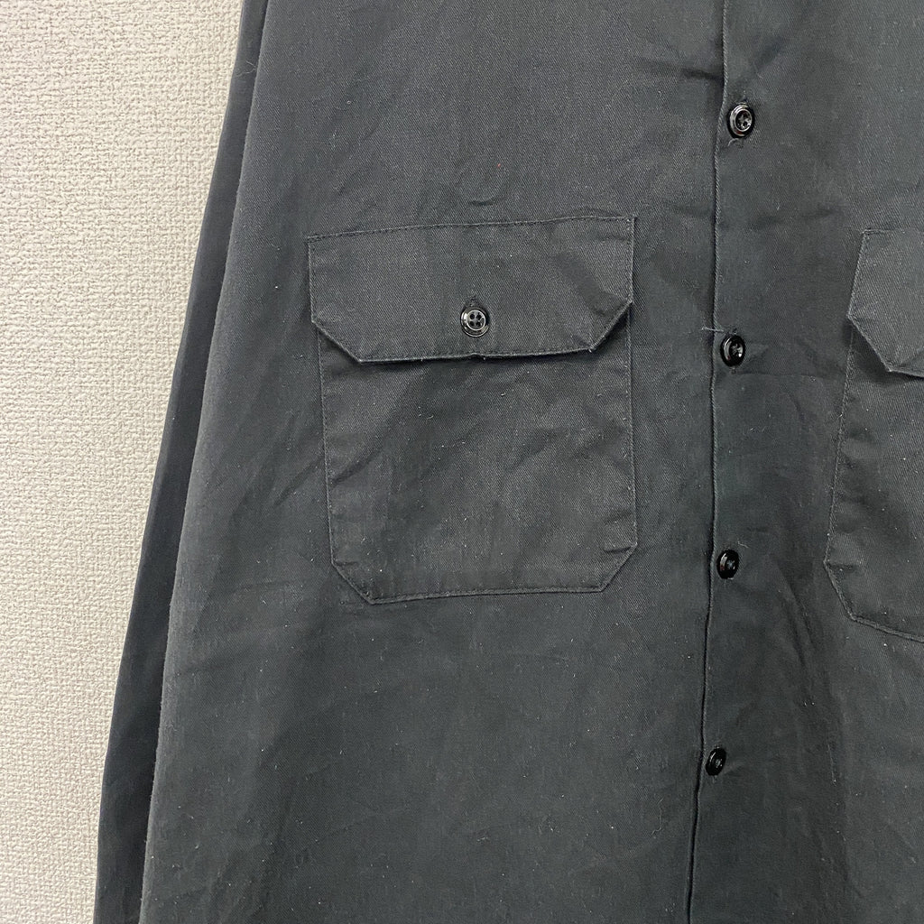 Dickies　ディッキーズ　長袖ワークシャツ　黒　ブラック　XLサイズ　古着