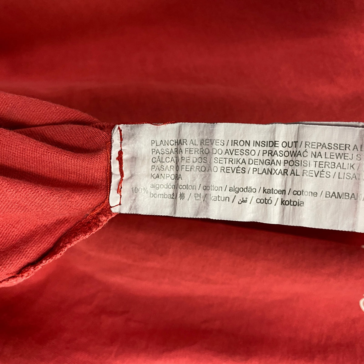 Pull＆Bear　プルアンドベア　半袖プリントTシャツ　スカル　骸骨　赤　レッド カットソー メンズ コットン 古着
