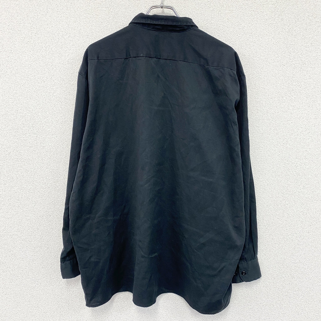 Dickies　ディッキーズ　長袖ワークシャツ　黒　ブラック　XLサイズ　古着