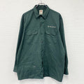 Dickies　ディッキーズ　長袖ワークシャツ　緑　グリーン　Lサイズ　古着