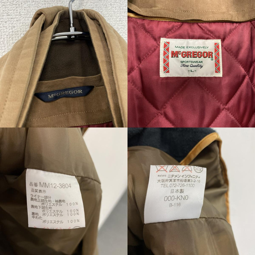 McGREGOR　マクレガー　ロングコート　中綿入り　茶色　ブラウン　Lサイズ　古着