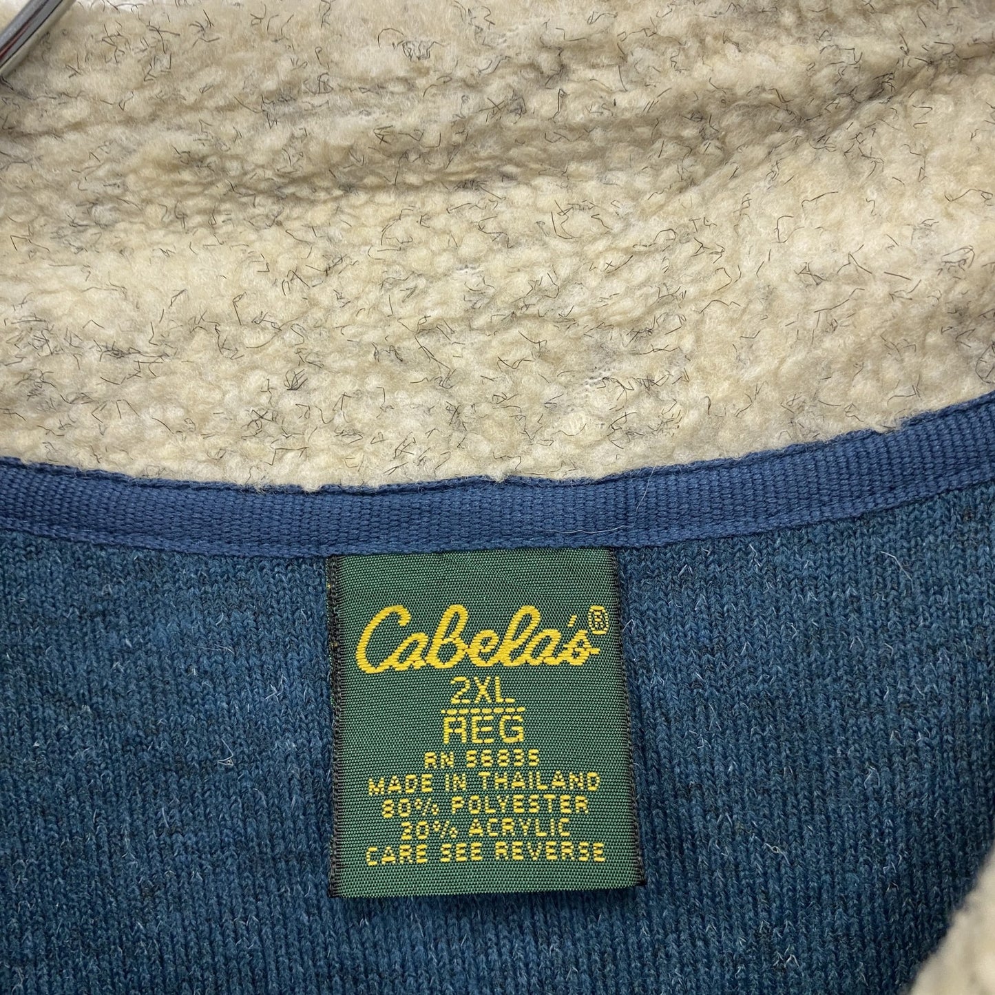 Cabela’ｓ　カベラス　フリースプルオーバー　紺　ネイビー　2XLサイズ