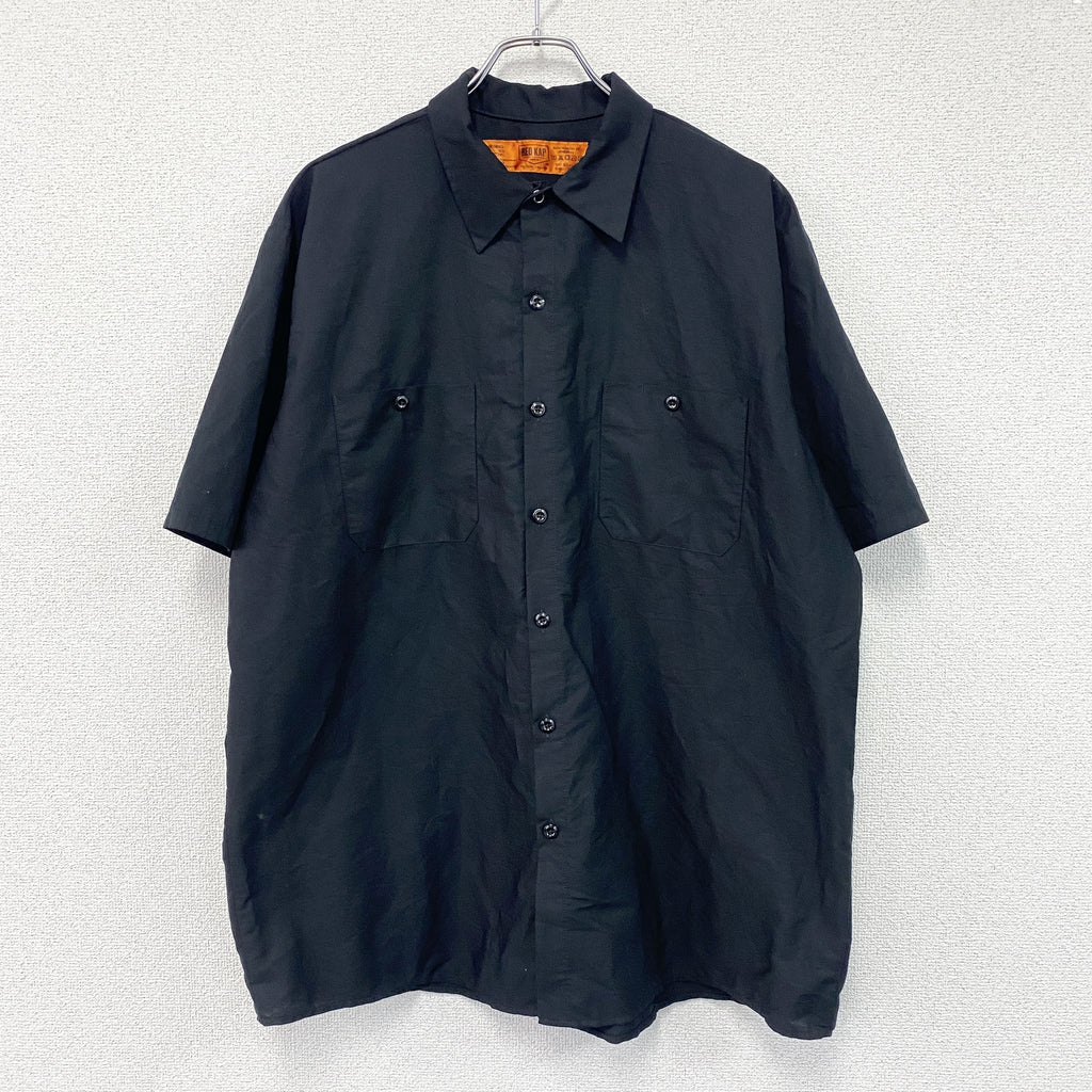 RED KAP　レッドキャップ　半袖ワークシャツ　黒　ブラック　XLサイズ　古着