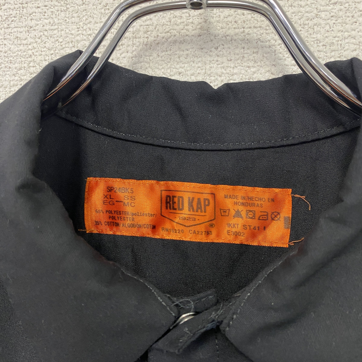 RED KAP　レッドキャップ　半袖ワークシャツ　黒　ブラック　XLサイズ　古着