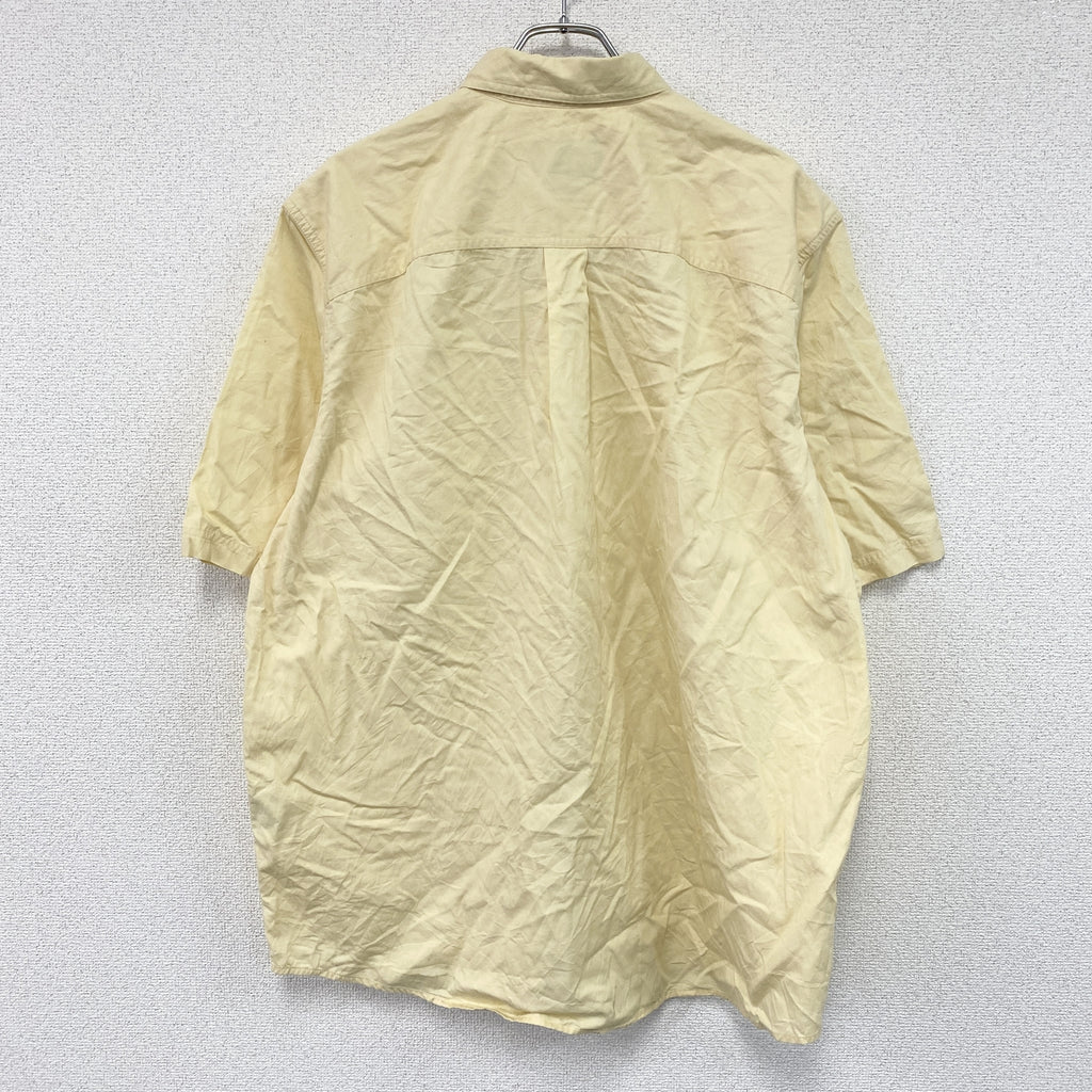 Eddie Bauer　エディーバウアー　半袖ボタンダウンシャツ　黄色　イエロー　XLサイズ　古着