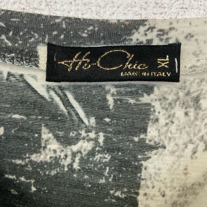 Hi‐Chie　イタリア製　半袖プリントTシャツ　車　75　フィアット500　白　ホワイト　レトロデザイン　XLサイズ　古着