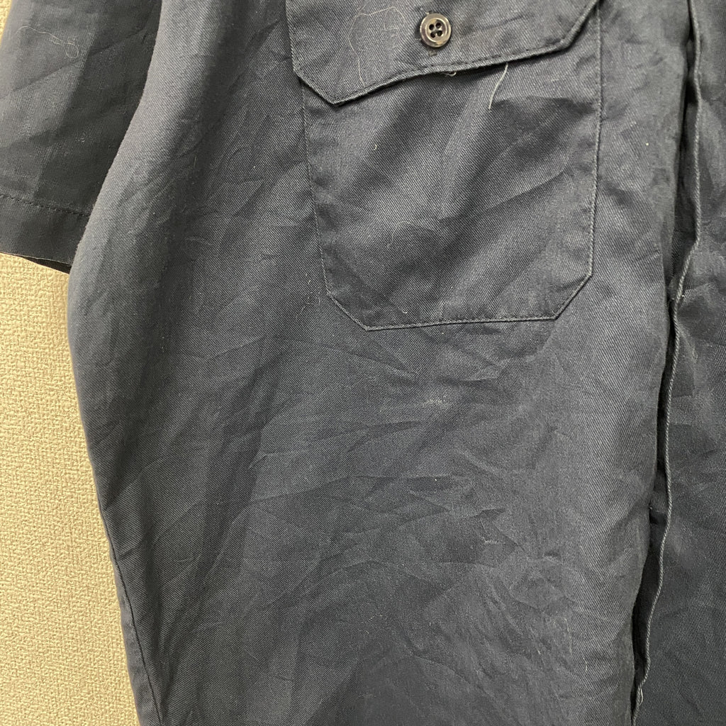 Dickies　ディッキーズ　半袖ワークシャツ　紺　ネイビー　Lサイズ　古着
