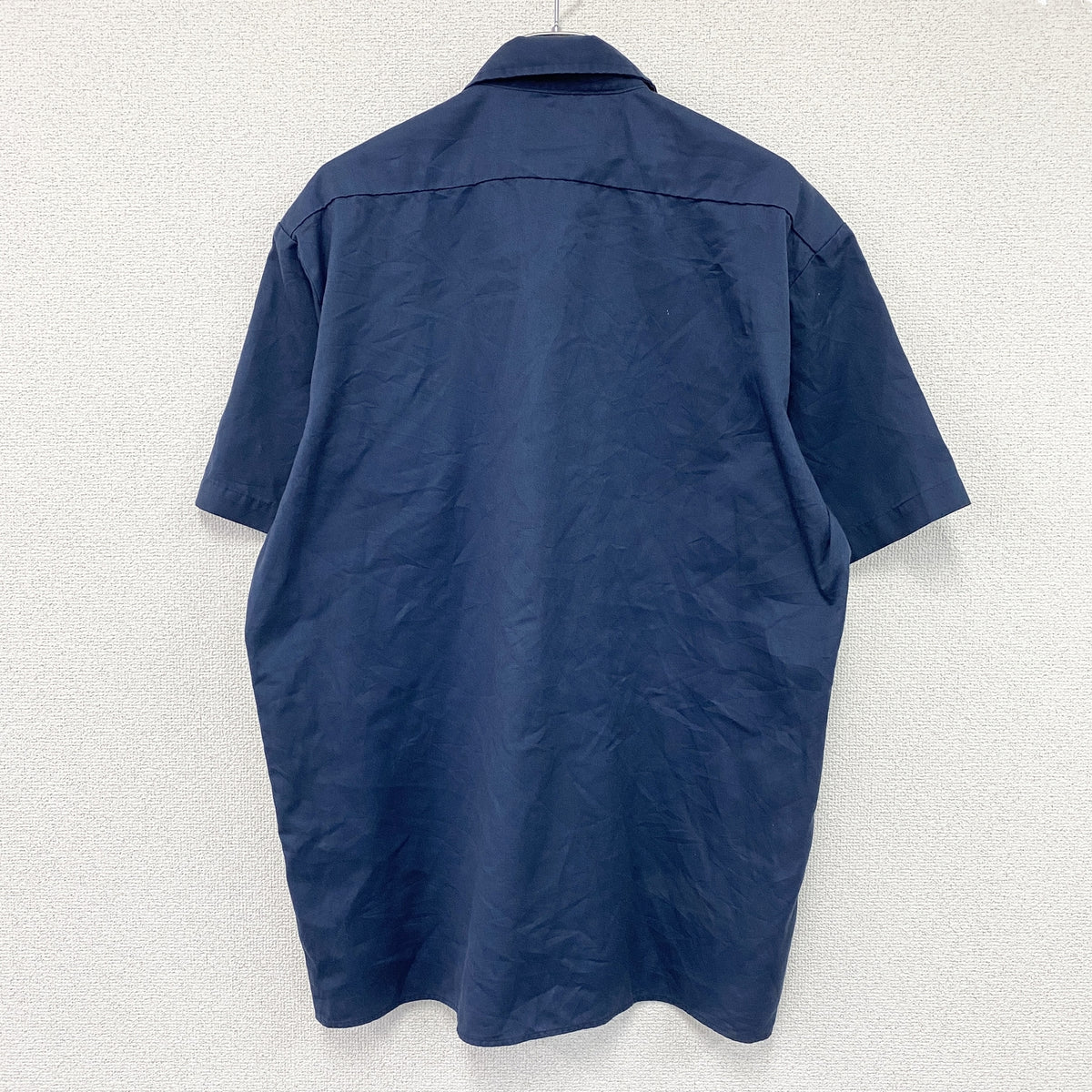 Dickies　ディッキーズ　半袖ワークシャツ　紺　ネイビー　Lサイズ　古着