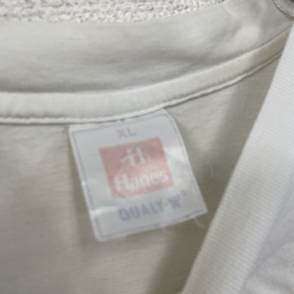 00s　Hanes　ヘインズ　半袖プリントTシャツ　ヴィンテージ　白　ホワイト　XLサイズ