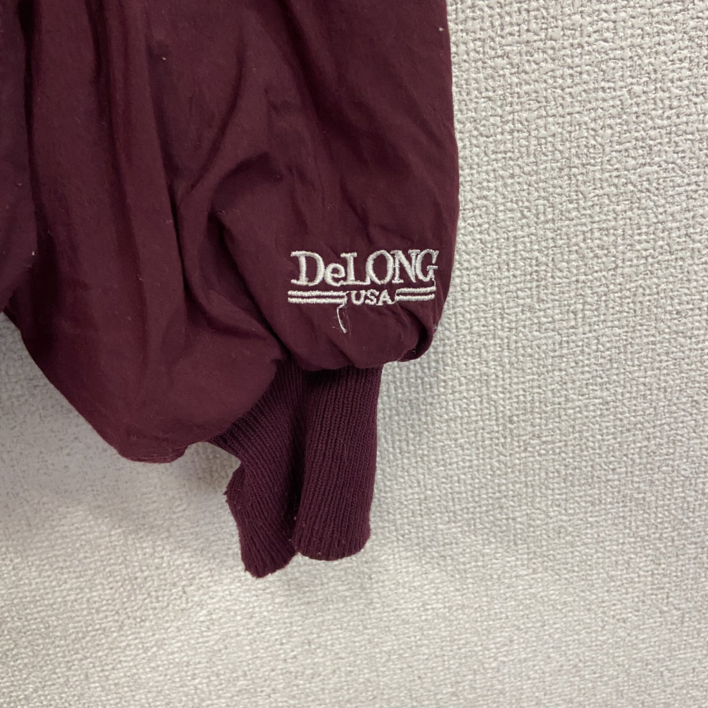 90s　DeLONG　フルジップジャケット　中綿ジャケット　ヴィンテージ　ボルドー　4XLサイズ　古着