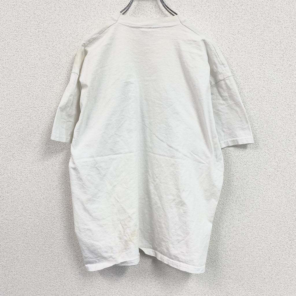 FRUIT OF THE LOOM　フルーツオブザルーム　半袖プリントTシャツ　白　ホワイト　2XLサイズ　古着