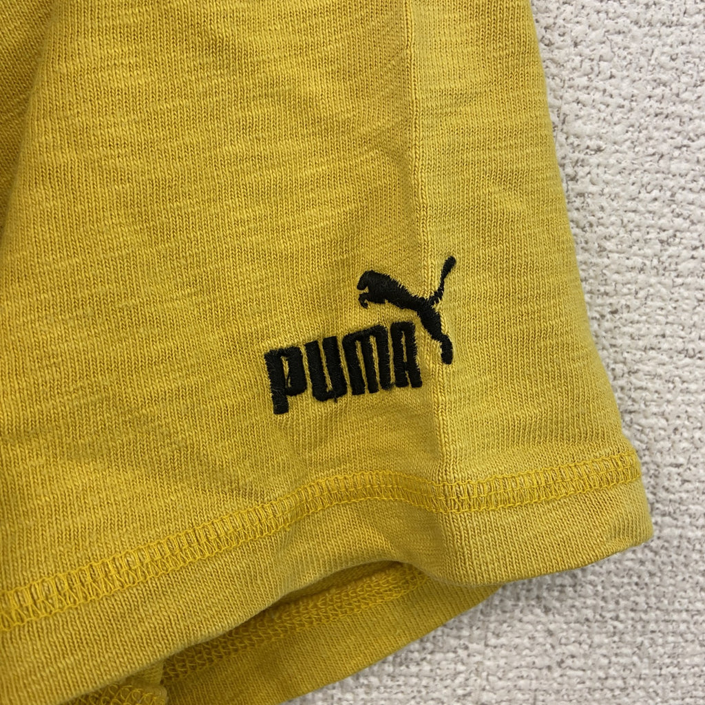PUMA　プーマ　半袖プリントTシャツ　黄色　イエロー　Lサイズ カットソー メンズ 古着
