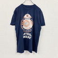 STAR WARS　スターウォーズ　BB-8　Disney　ディズニー　半袖プリントTシャツ　紺　ネイビー　XLサイズ　古着