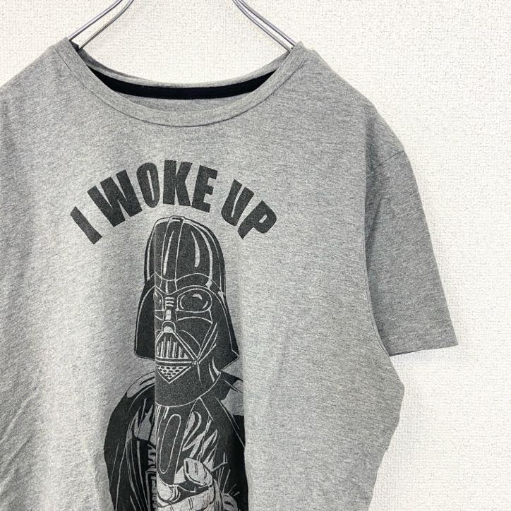 STARS WARS at George.　半袖プリントTシャツ　ダースベイダー　クルーネック　グレー　灰色　Lサイズ　古着