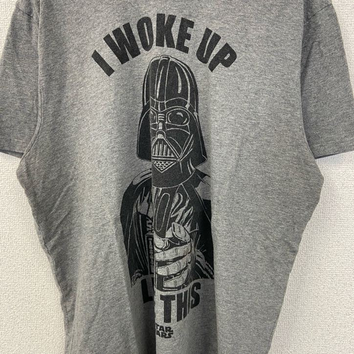 STARS WARS at George.　半袖プリントTシャツ　ダースベイダー　クルーネック　グレー　灰色　Lサイズ　古着